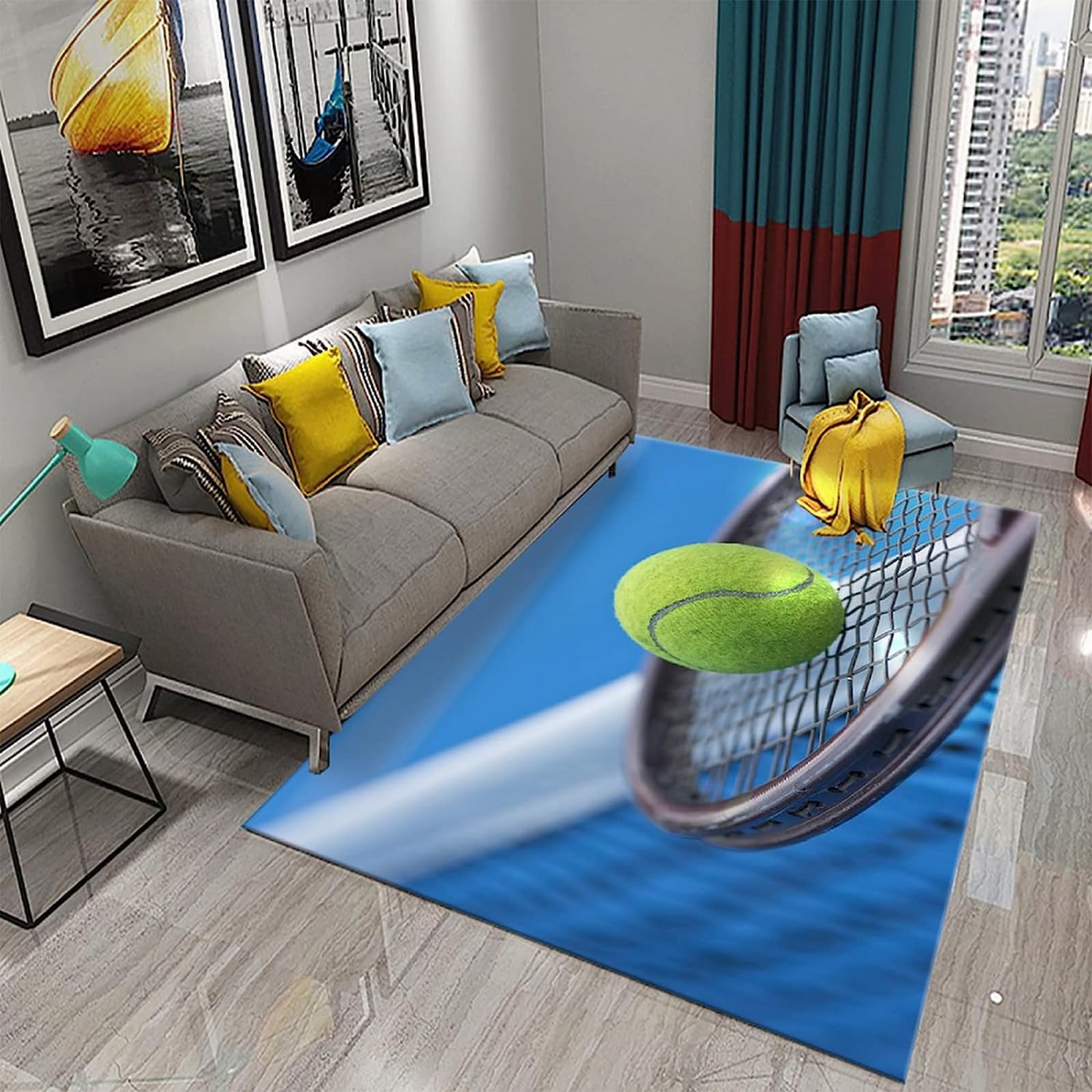 Tapis de chambre lavable fini les glissades avec ce tapis anti dérapant 3D tennis
