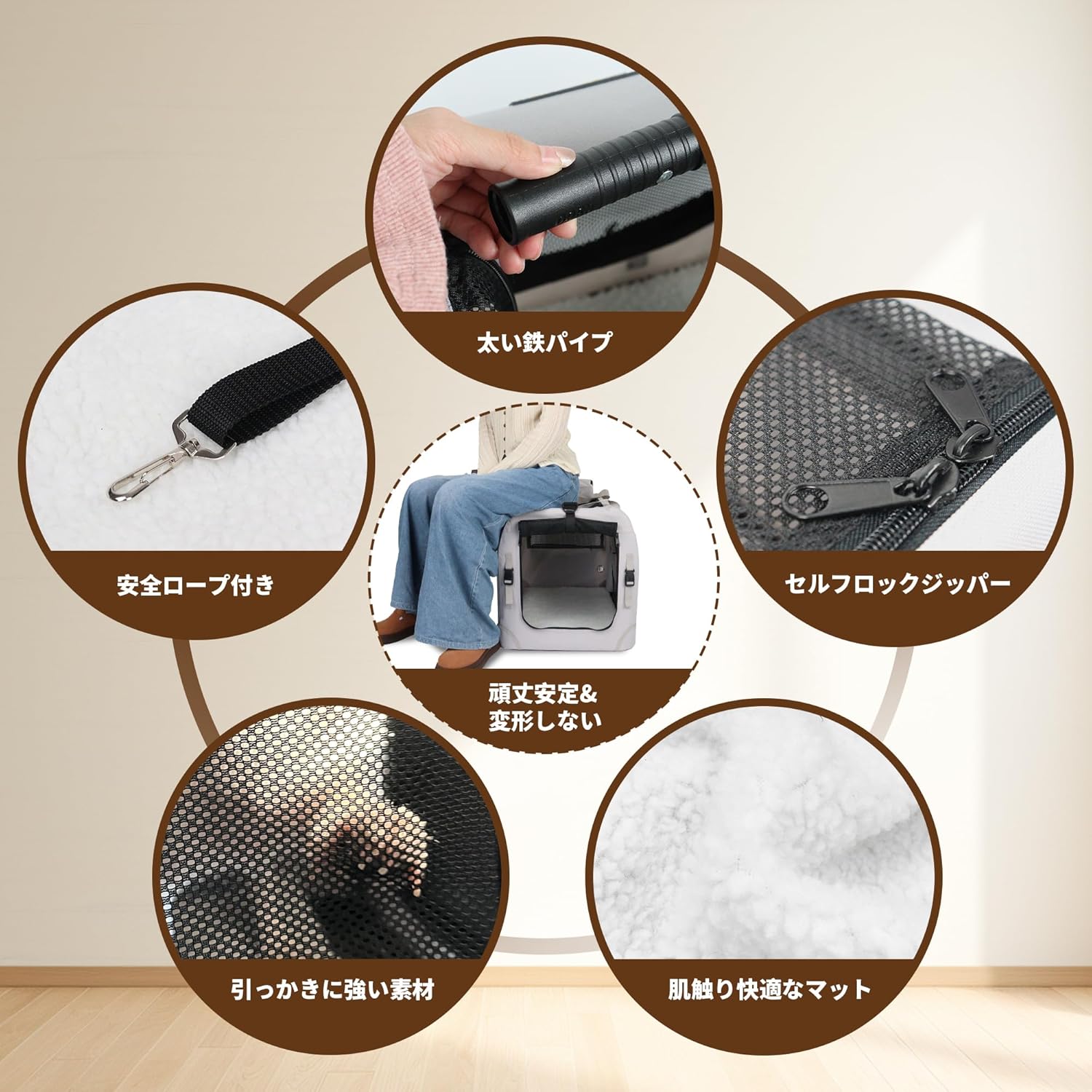 Totoro ball ソフトクレート 大型犬 大空間な犬用クレート 折りたたみ