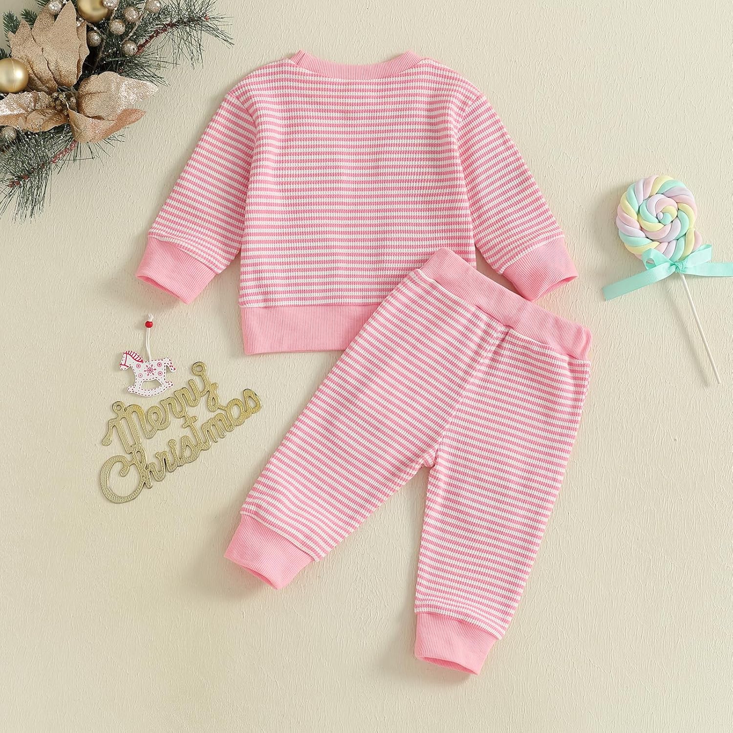 Christmas Toddler Baby Girl Outfits Infant Xmas Clothes Long Sleeve Sweatshirt Pants Fall Winter Cute Sets - Image 8