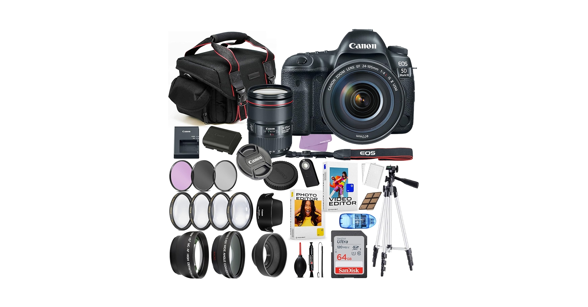 Amazon.com : Canon EOS 5D Mark IV DSLR Camera with 24-105mm