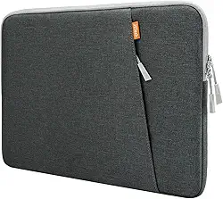 JETech Capa para Laptop para Notebook 15 Polegadas, Compatível com MacBook Air 15 Polegadas M4/M3/M2, MacBook Pro 16 Polegadas M4/M3/M2/M1, Capa com Bolsa para Acessórios (Cinza Escuro)