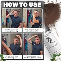 Vista 5 de Fibras para adelgazar el cabello (rubio claro), polvo de cabello indetectable para hombres y fibras 100% naturales para construir el cabello, oculta