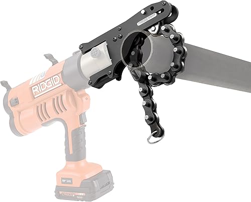 Miniatura 3 de RIDGID 34403R Kit de cortador de tubería de tierra a presión con estuche de transporte, cortador de tubería de cadena de alta resistencia para