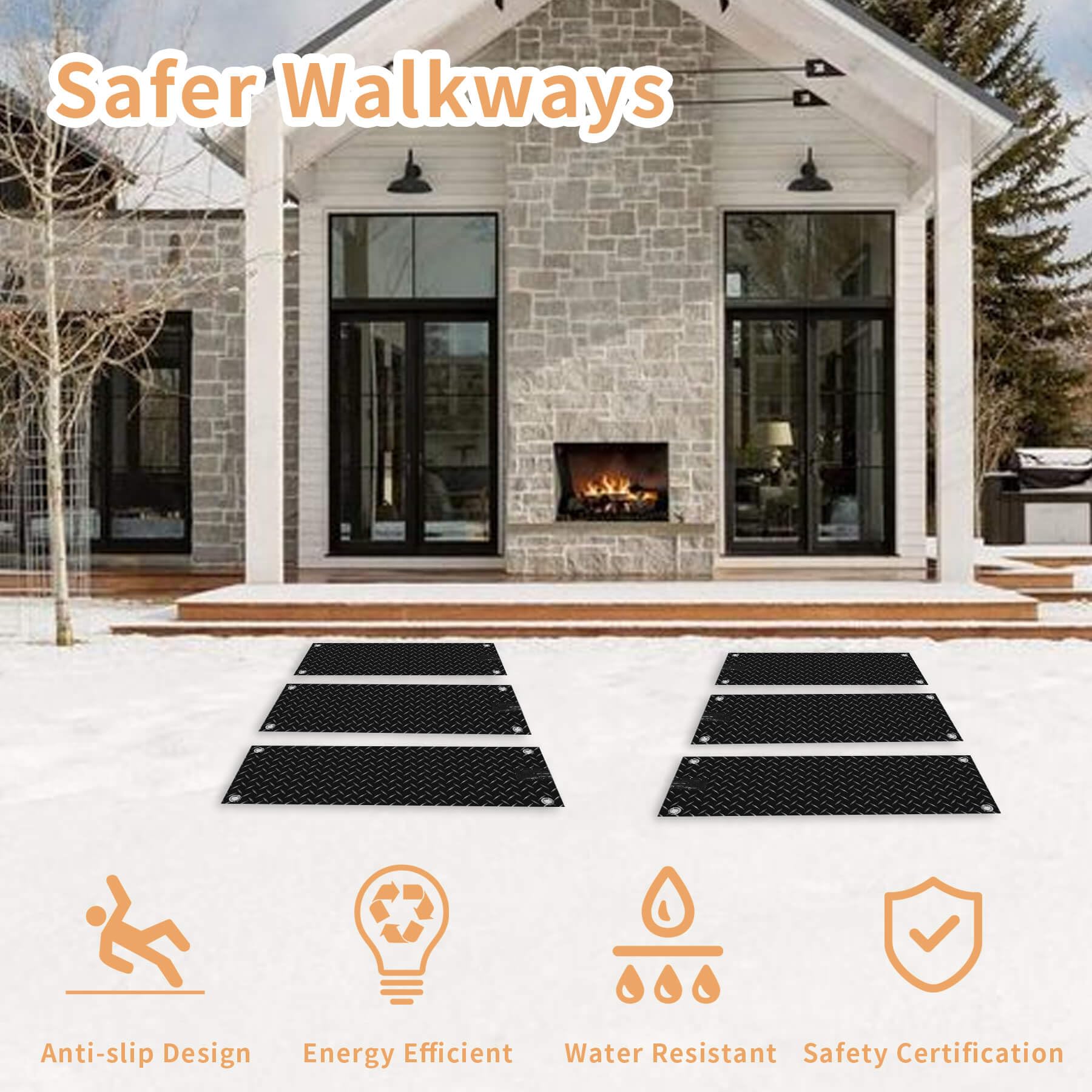 Heated Ramp Mat Industrial Heated Walkway Mats SUMMERSTEP INDUSTRIAL SNOW MELTING