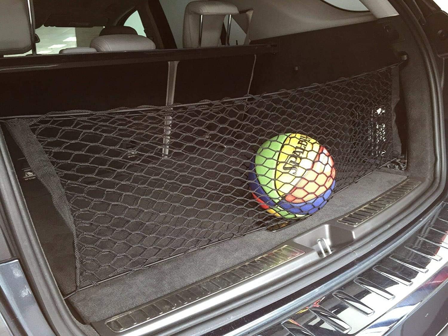 Envelope Style Trunk Mesh Cargo Net for Mercedes Benz GLE 300d GLE 350 GLE 400 AMG GLE 63 2016-2025 - Car Accessories - Premium Trunk Organizers and Storage - Cargo Net for SUV - Vehicle Organizer