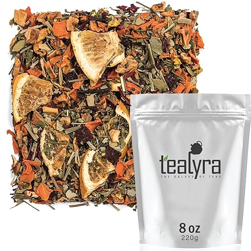 Tealyra - Limonada de naranja - Hibisco - Eucalipto - Limonada - Mezcla de té de hojas sueltas afrutadas a base de hierbas - Vitaminas ricas -