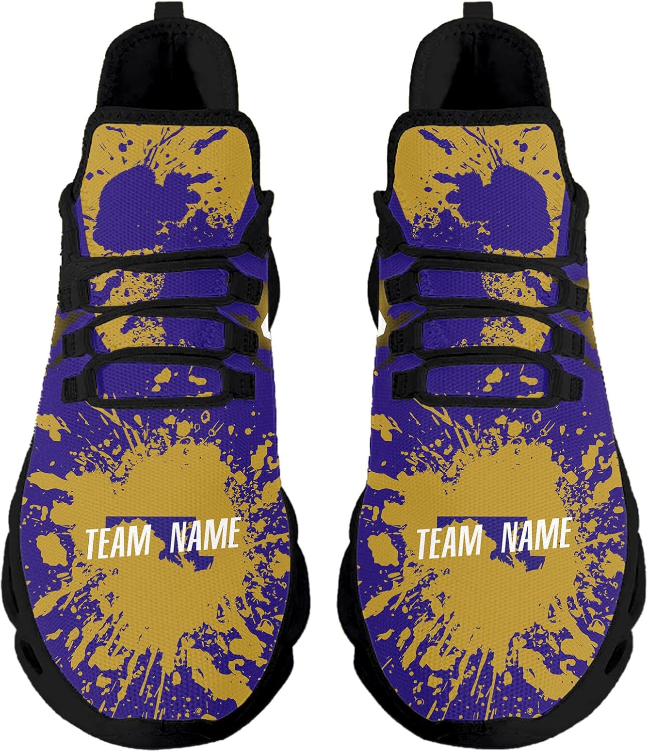 Custom Football Flex Sneakers City Map Shoes for Men Women Personalized Name Number Fans Gifts Athletic Breathable Casual Black