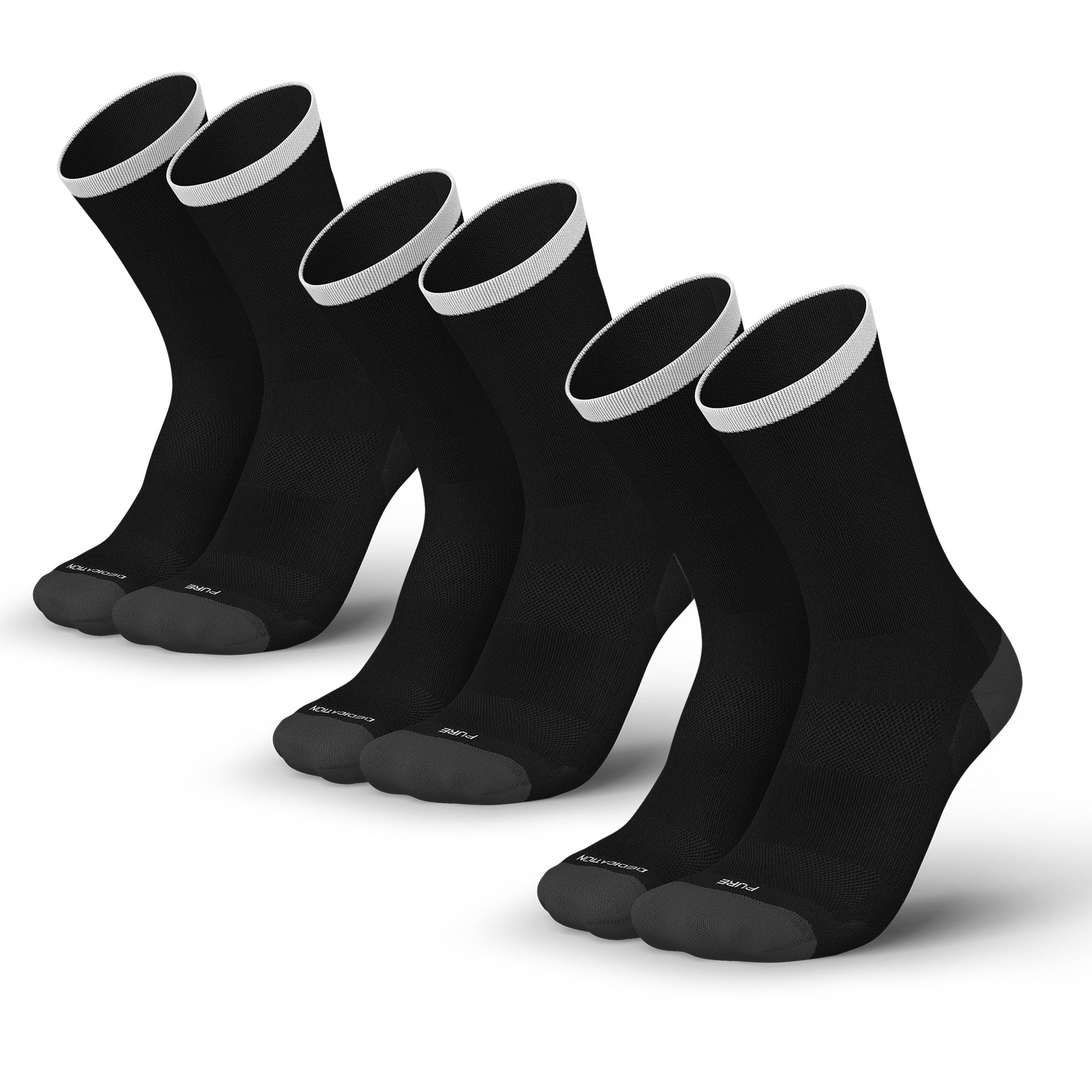 INCYLENCE Rennrad Socken Damen und Herren - Ultradünne Fahrradsocken mit leichter Kompression, atmungsaktiv und glatter Zehennaht für Cycling, 3 Paar