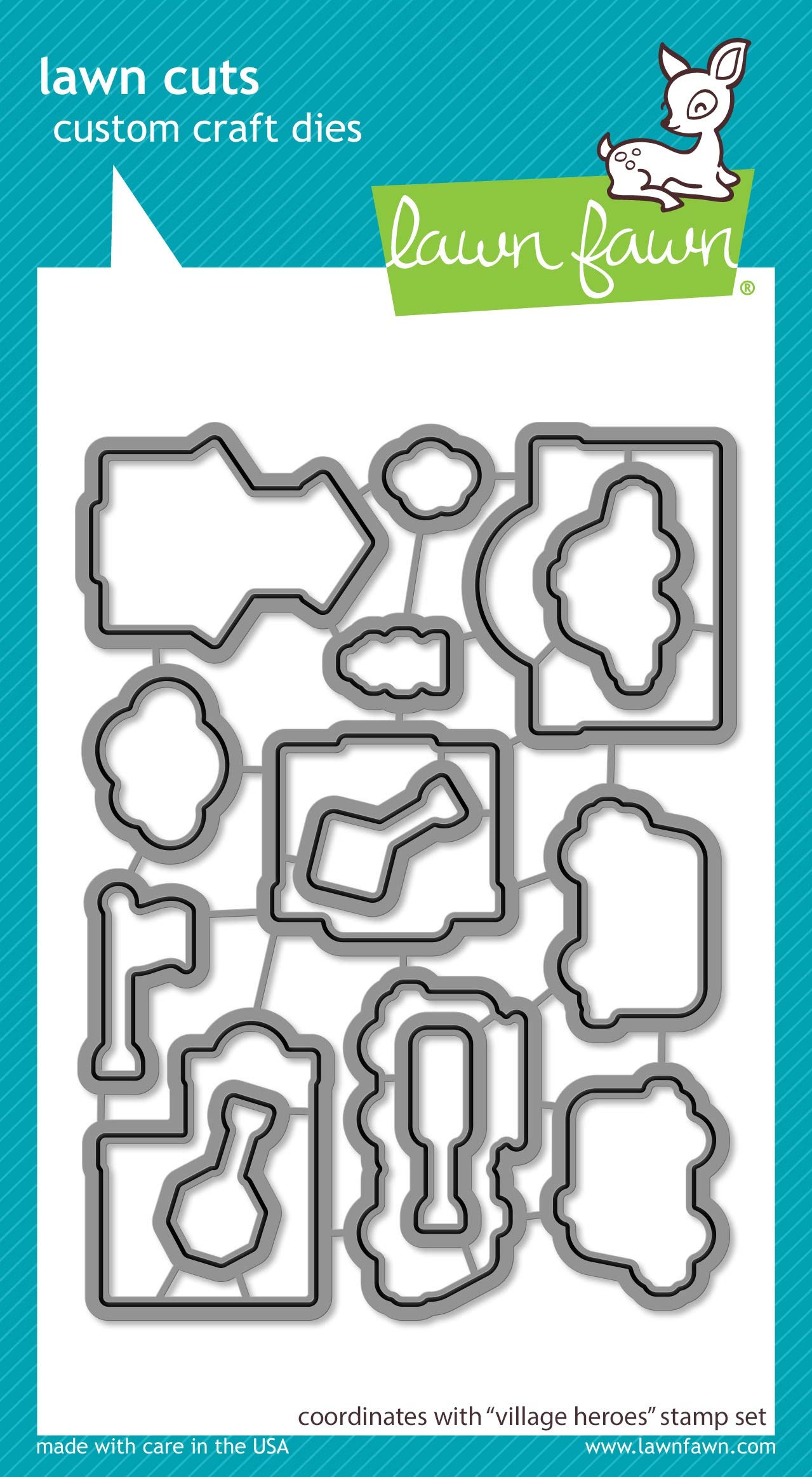 Lawn Fawn Lawn CUTS Dies VILLG, Village Heroes