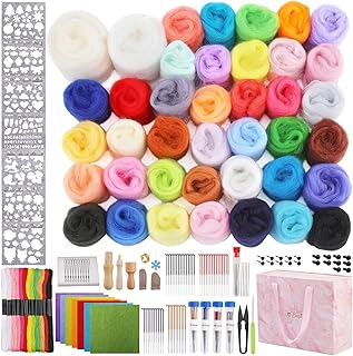 Namner Needle Felting Kit, Felting Wool, Needle Felting Kits for Beginners, Complete Felting Kit with Needle Felting Needles, Felting Wool, Needle Felting Supplies for Wool Felting Crafts Making