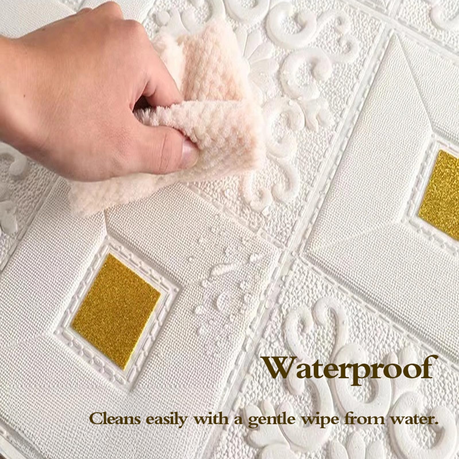 Techos Decorativos Sin Pegamento,Baldosas De Techo PVC Autoadhesivas,Paneles Suspendidos, Azulejos,Flexibles Y Resistentes A Grietas,Para Residencial/Baño/Cocina(Style a,50-pcs 35 * 35cm)