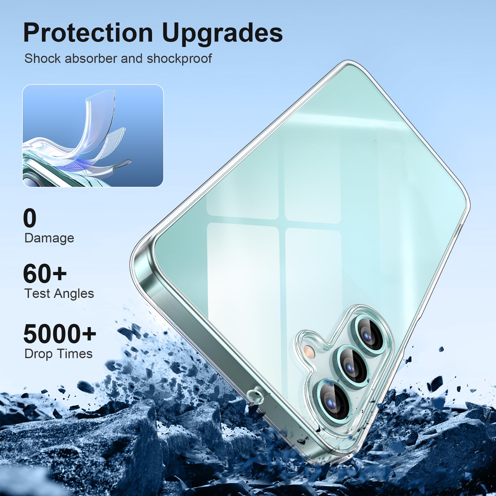 FLLAO Cover Compatibile con Samsung Galaxy A16 5G/4G con 3 Pellicola Vetro Temperato, Custodia Trasparente Ultra Sottile Silicone TPU Morbido Case Protettivo Trasparente