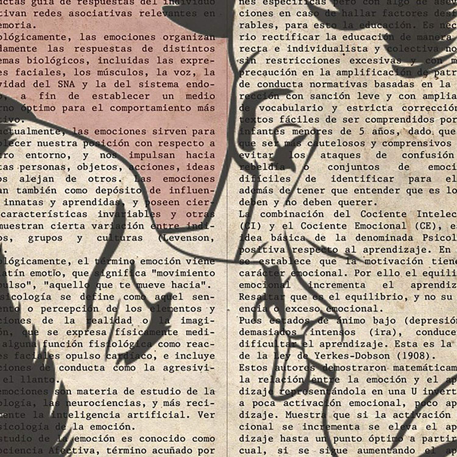 Affiche Vintage Pop Art - Profil De Femme En Format A4 | Déco Murale Contemporaine | Fabriqué En Espagne