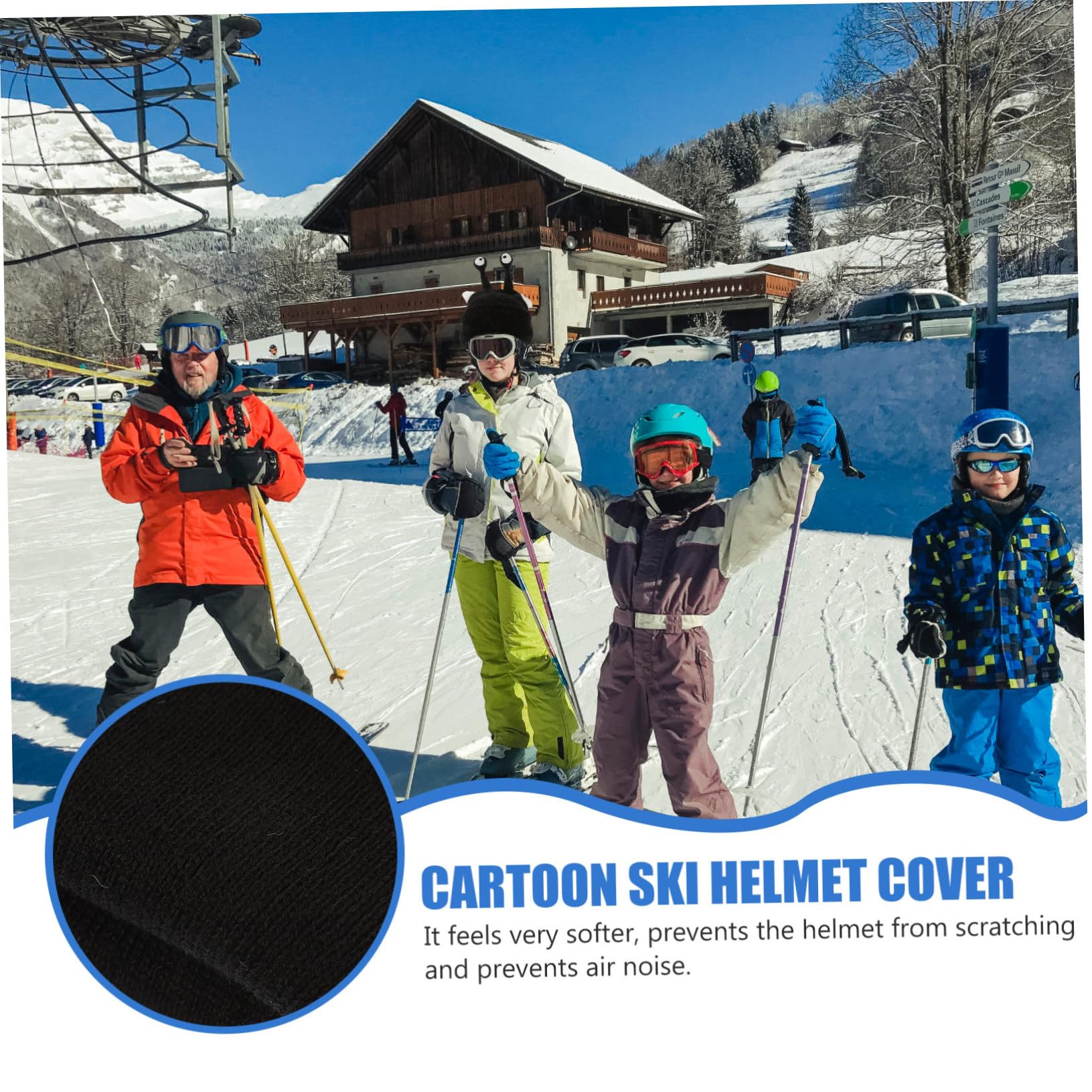 Abaodam Housse de Casque Ski Adulte Enfants Hommes Accessoires Fournitures de Sports de Neige Protecteur de Casque décoratif Housse de Protection Casque Fil