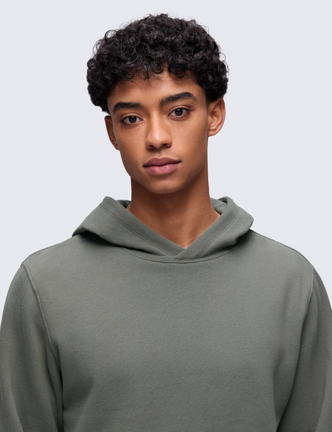 CRZ YOGA Cotton Fleece Lined Pullover Hoodies for Men - Cozy Casual Workout Essential Sweatshirts With Kangaroo Pocket - Image 5