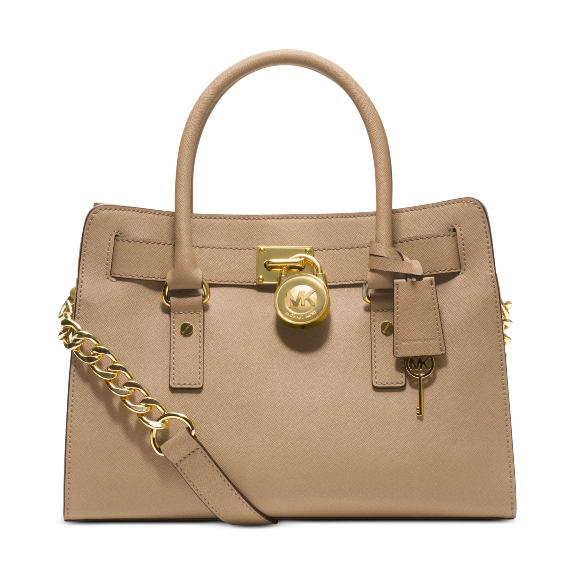 Michael Kors Hamilton Hamilton Saffiano Leather E/w Satchel