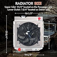 Vista 2 de CU251 Radiador de aluminio de 4 filas para Ford Falcon Mustang Comet Ranchero 1960-1966, para Mercury Comet 1961-1965, para Mustang V8 1965-1966
