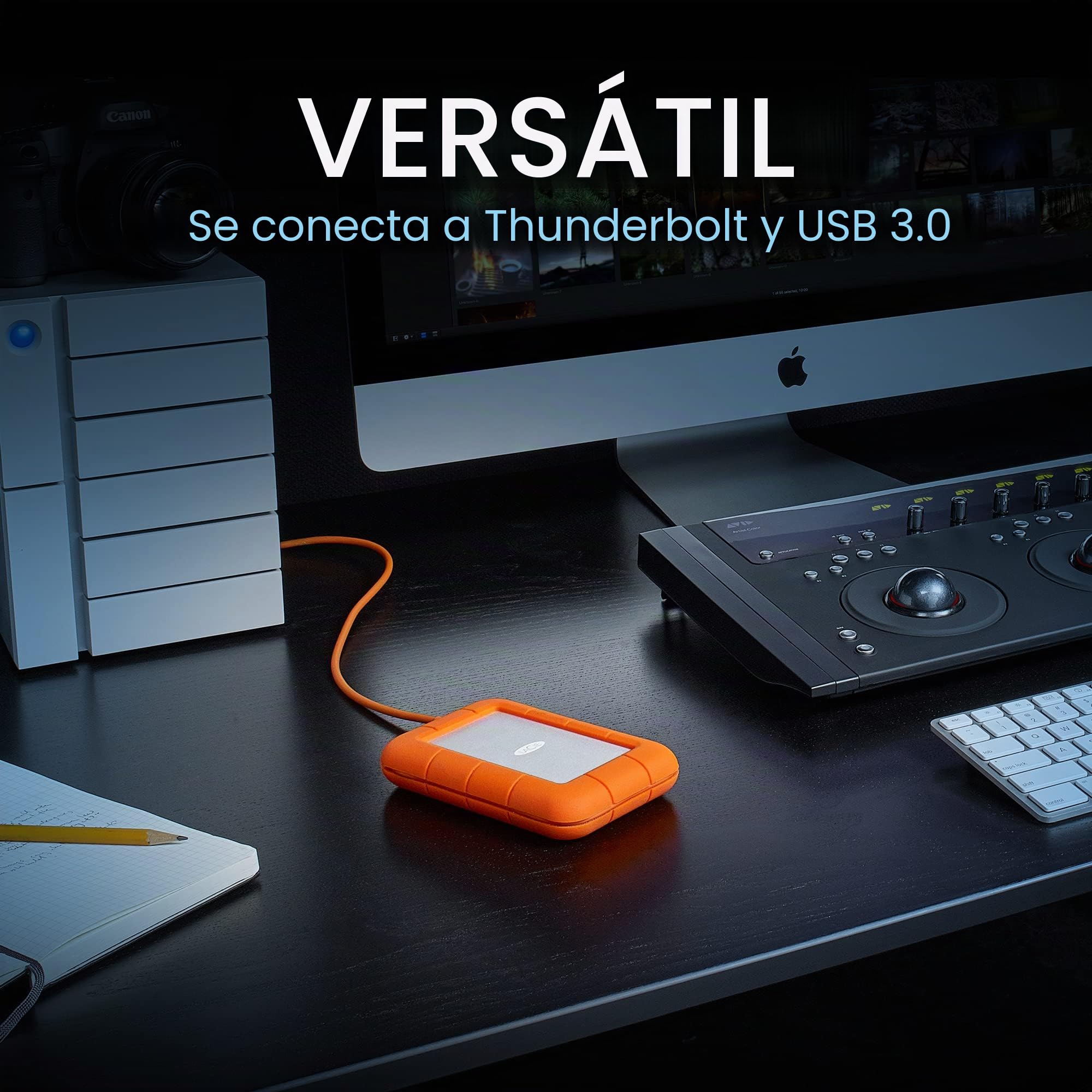 LaCie Rugged USB-C 4TB — antigolpes, USB‑C Disco duro externo portátil 2,5", para Mac y Windows — incluye Rescue Data Recovery