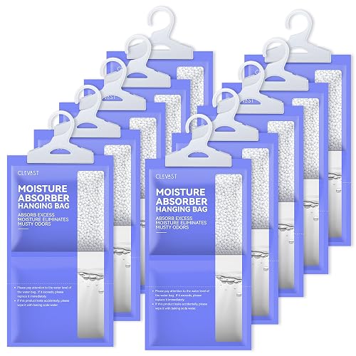 CLEVAST Hanging Moisture Absorber Bags 10 Pack