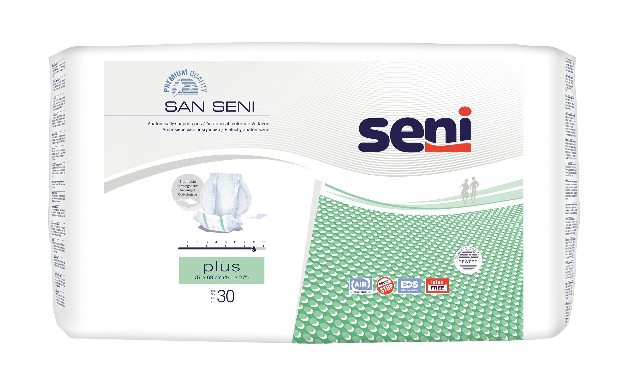 SENI SAN (PROTECTION ANATOMIQUE) PLUS - CARTON DE 3 SACHETS DE 30 PROTECTIONS