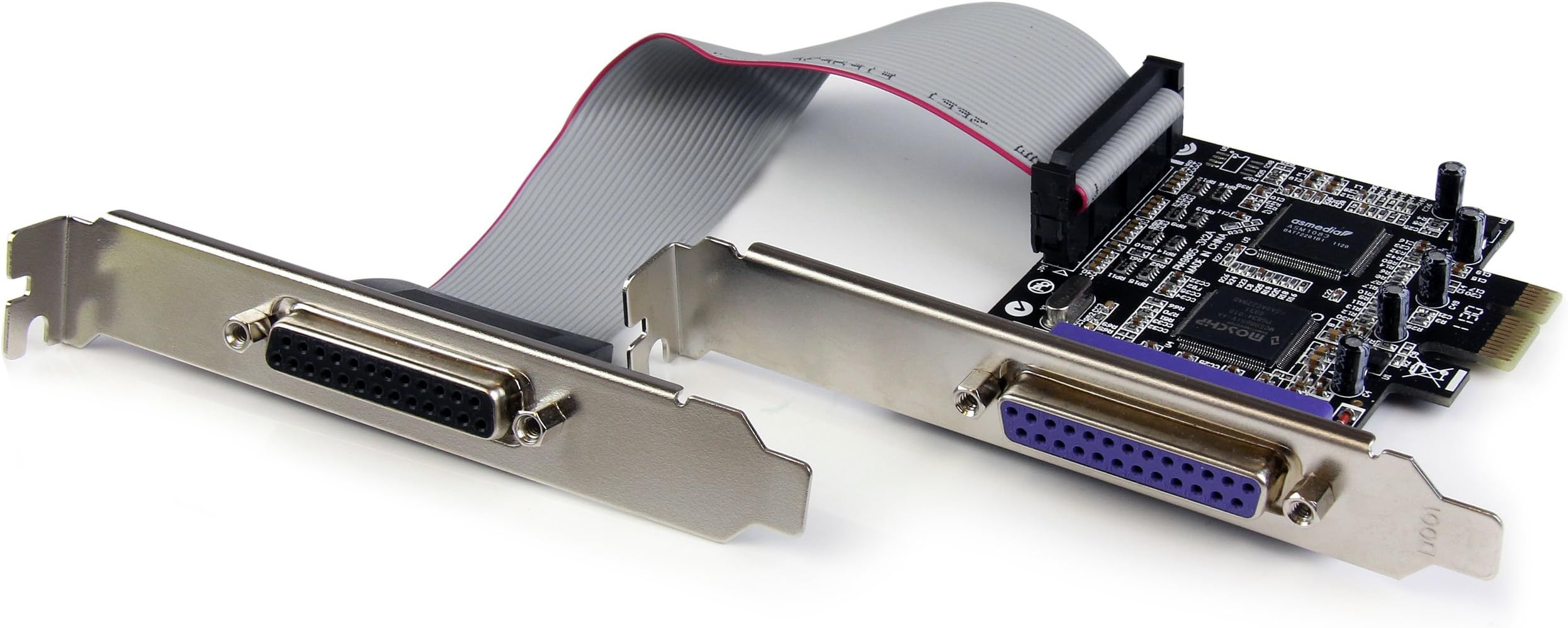 StarTech.com 2 Port PCI Express / PCI-e Parallel Adapter Card โ IEEE 1284 with LP Bracket - 2x DB25 (F) PCIE Parallel Port Card (PEX2PECP2)