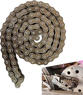 1 PC 25H Chain, 132 Link Heavy Duty Transmission Chain, Multifunctional Wear-Resistant and Durable Parts, Suitable for ATV Mini Electric Car Off-Road Motorcycle Scooter (Gold)