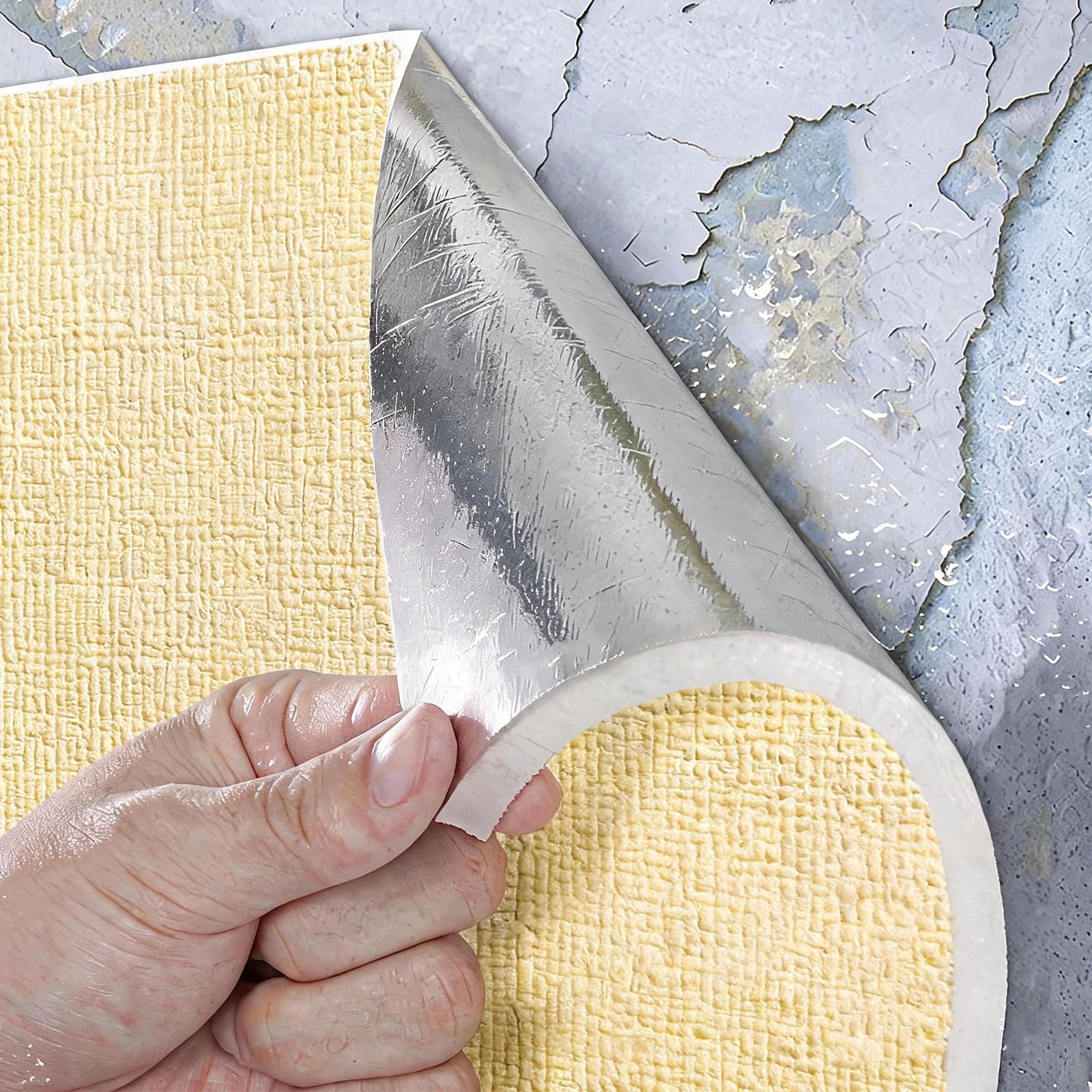 BVCL Waterproof Peel and Stick Wallpaper - 5mm Thermal Insulated 3D Textured Foam Wall Sticker, Moisture-Proof Anti-Collision Upholstered Self-Adhesive(Yellow,50cmx80m)