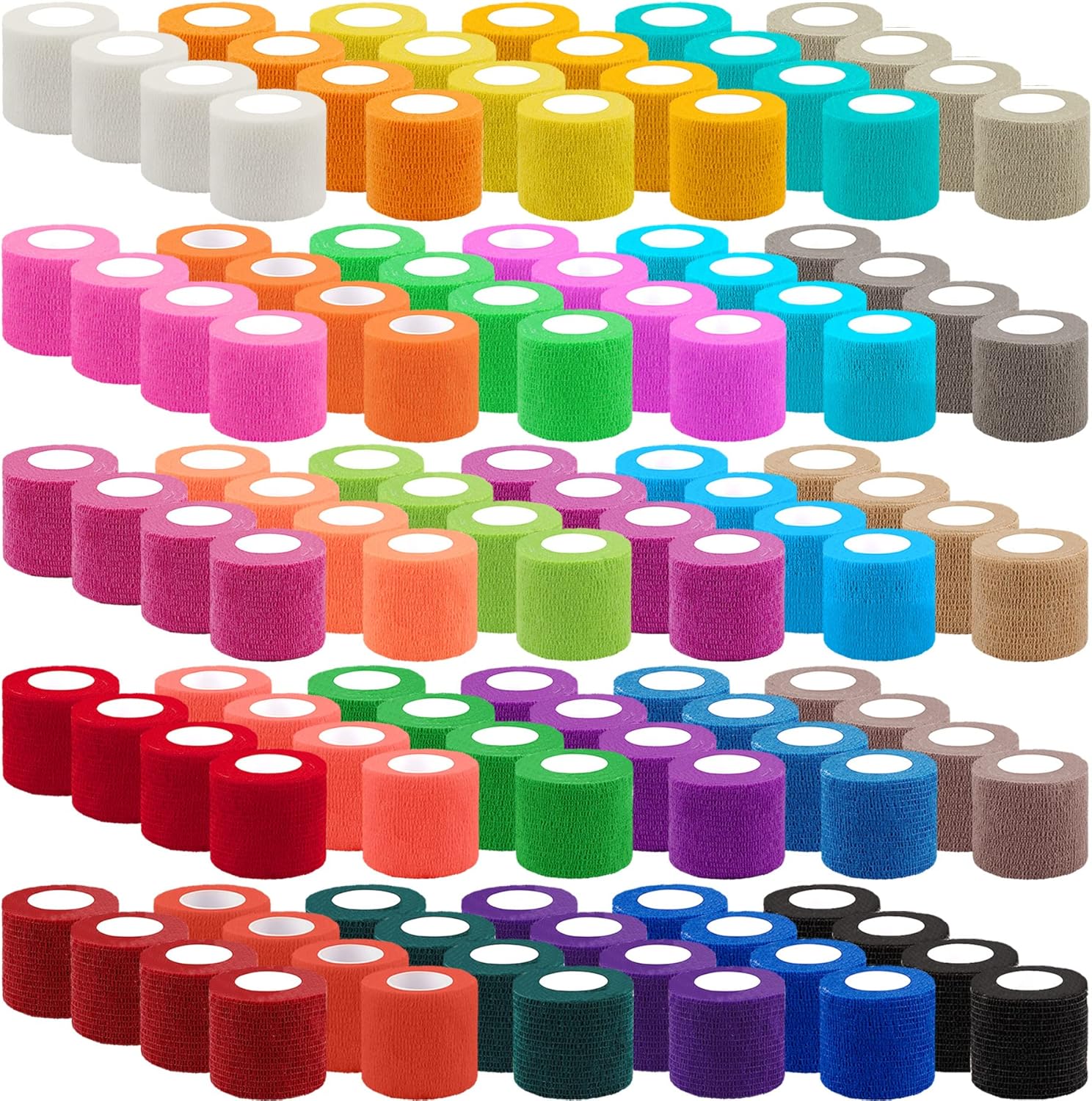 BQTQ 120 Rolls Self Adhesive Bandage Wrap 2 Inch Self