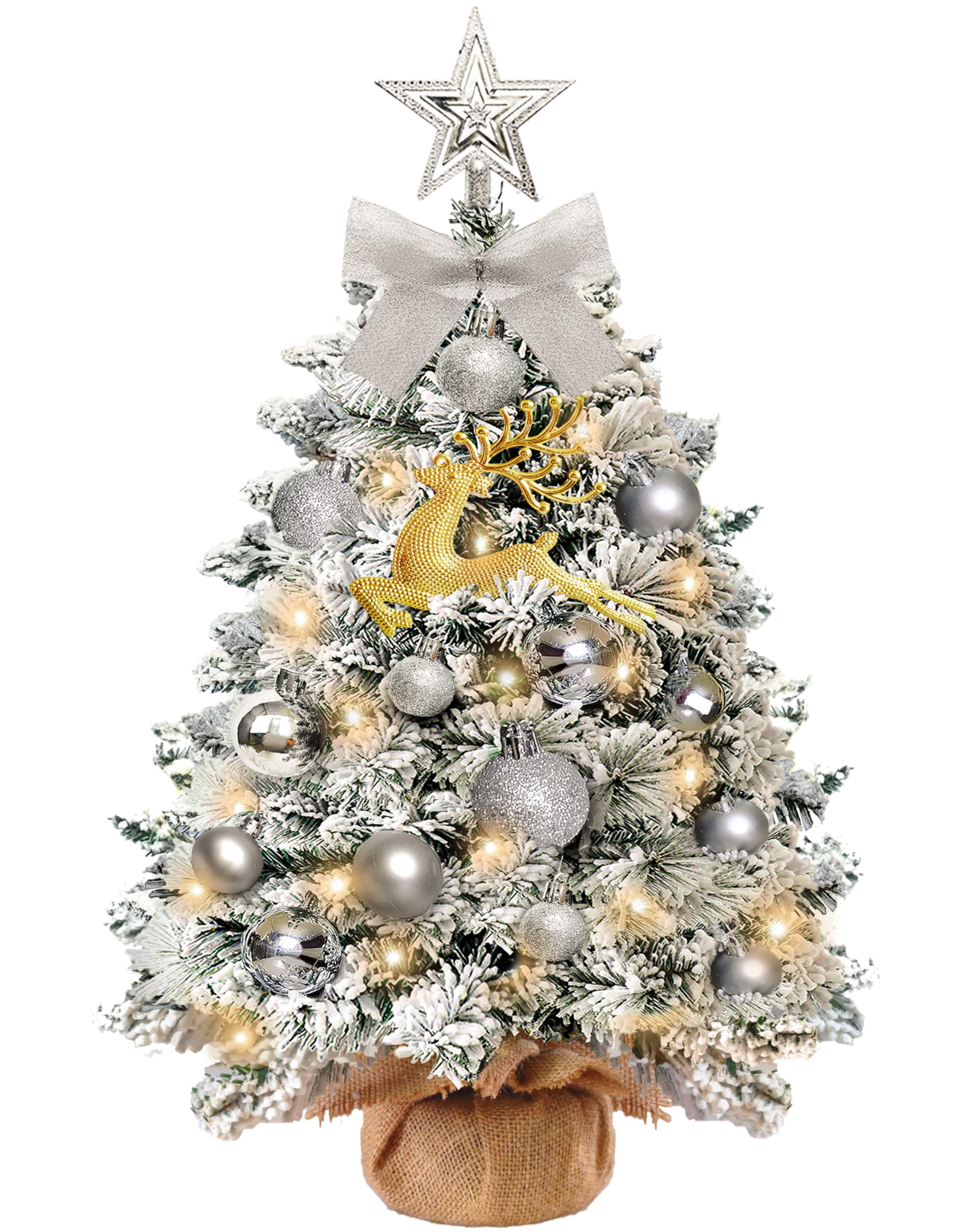 Mini Kunstkerstboom Glendon in pot 30 LED H90xD51cm - Kunstk