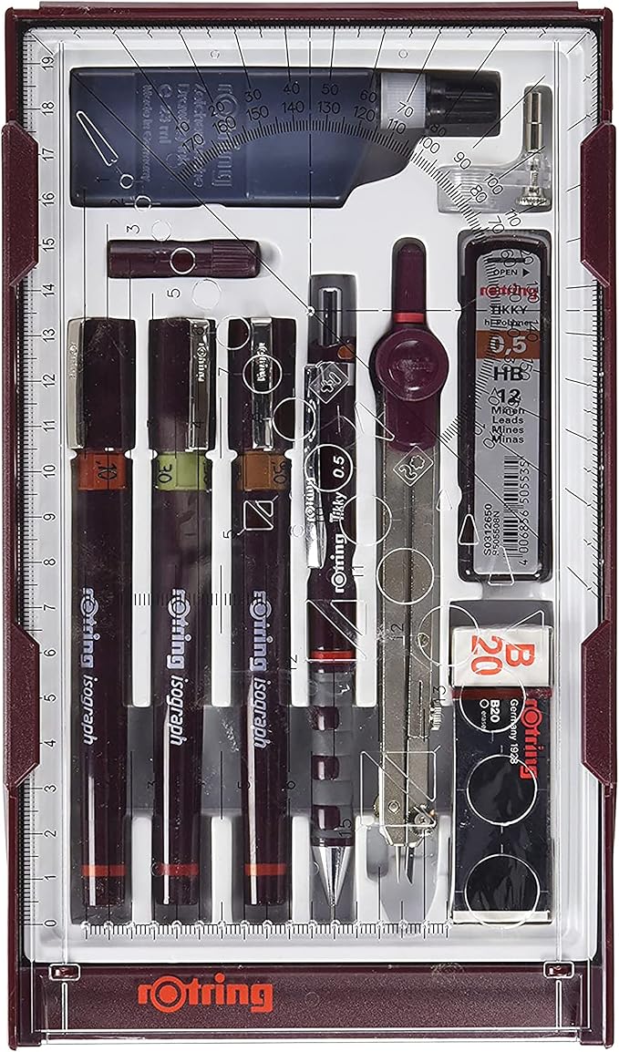 Rotring Isograph Technical Pen Master Set | 3 Fineliners