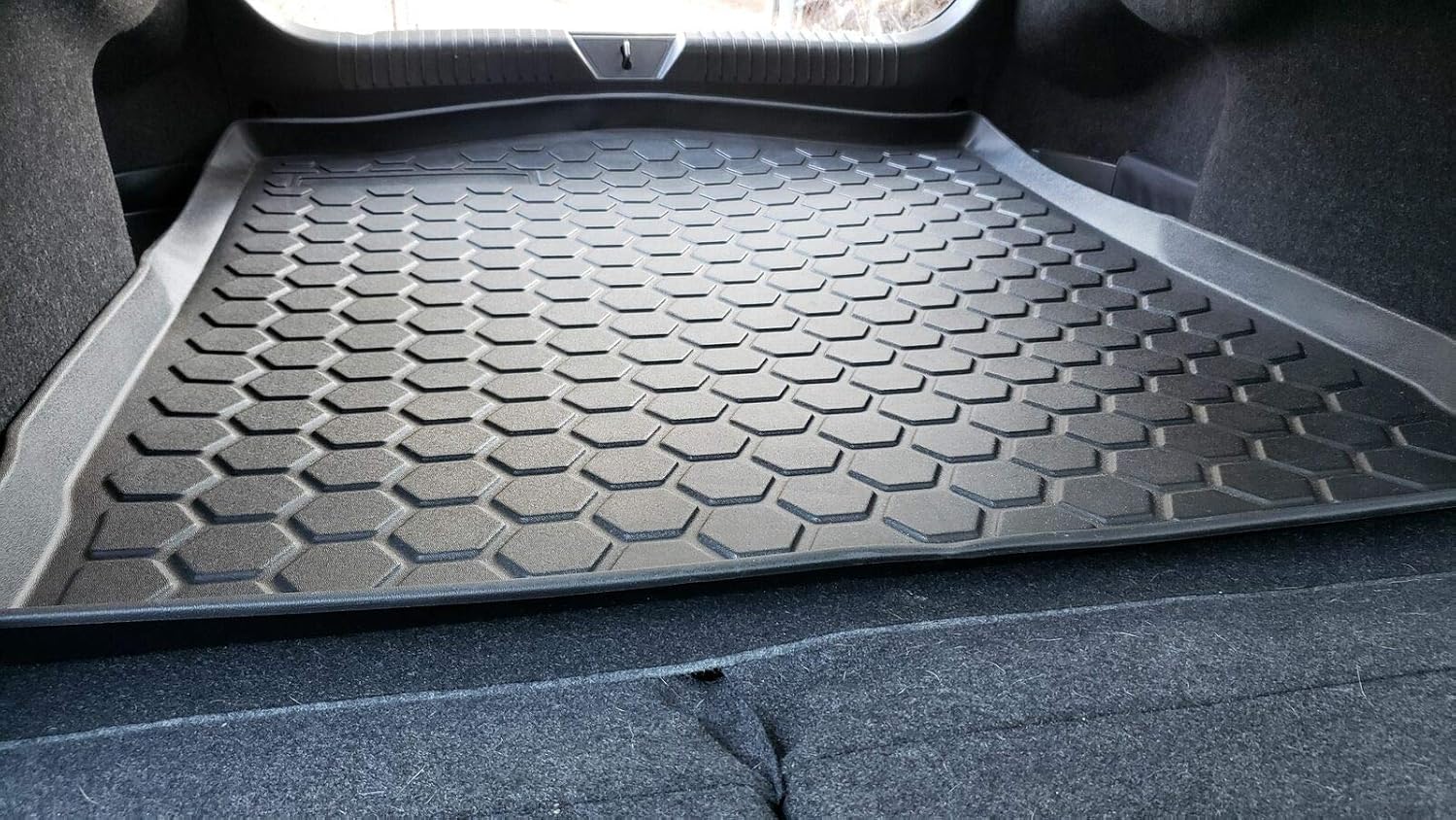 Cargo Liner - Trunk Mat for Mazda 6 (Sedan) 2014-2021 – Weather-Resistant Trunk Mats for Cars with Raised Lip – Non-Slip Car Trunk Mat Rubber – Easy to Install – Laser Pre-Cut Design