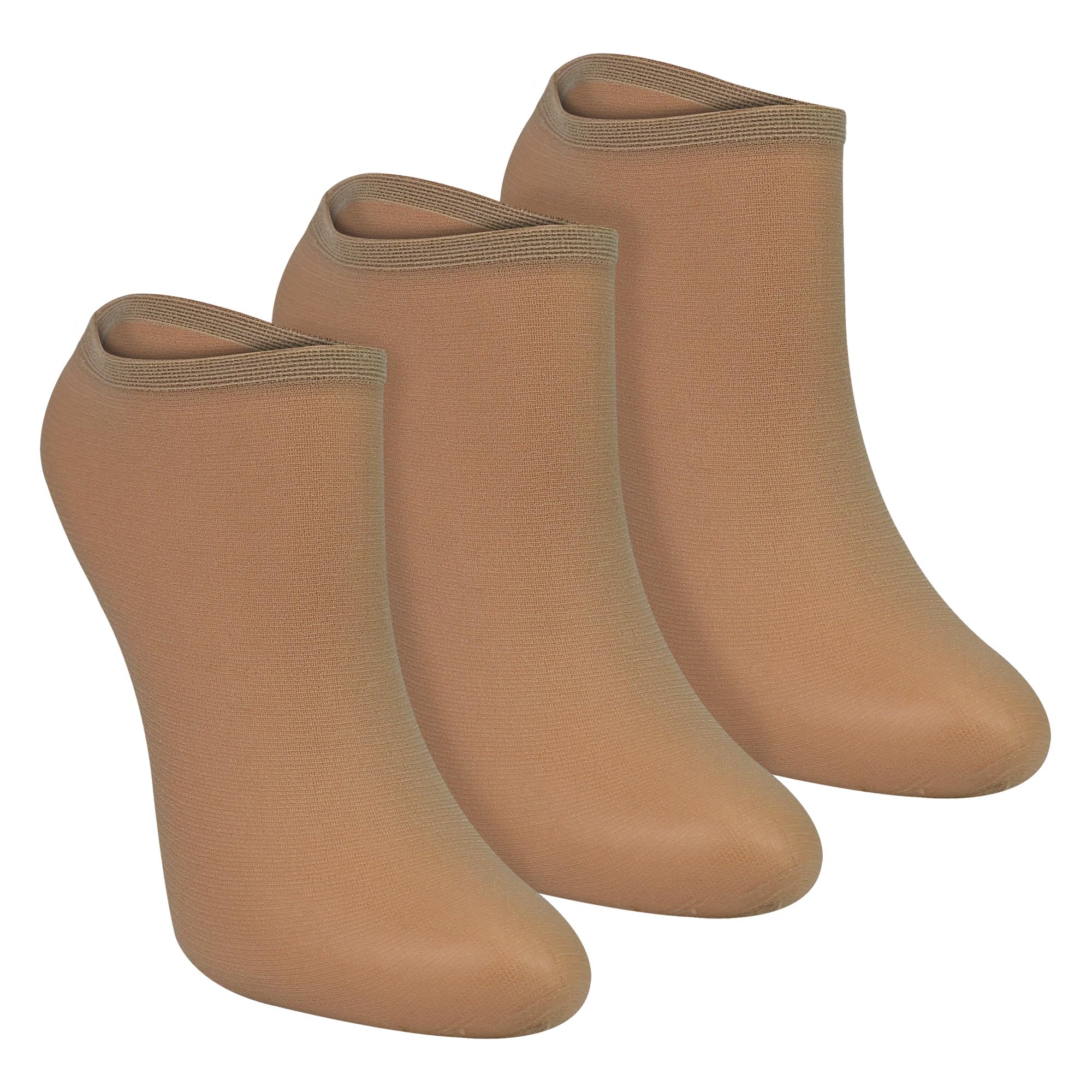 Sock Snob - Women's Invisible Pop Socks - 15 Denier - Beige - Size 4-8