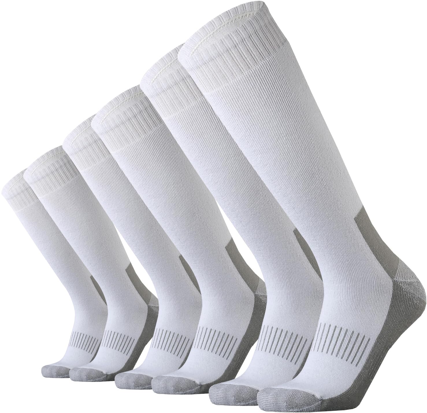 Men's 3Pairs Cotton Cushion Mid-Calf Socks OTC Knee High Work Boots Socks