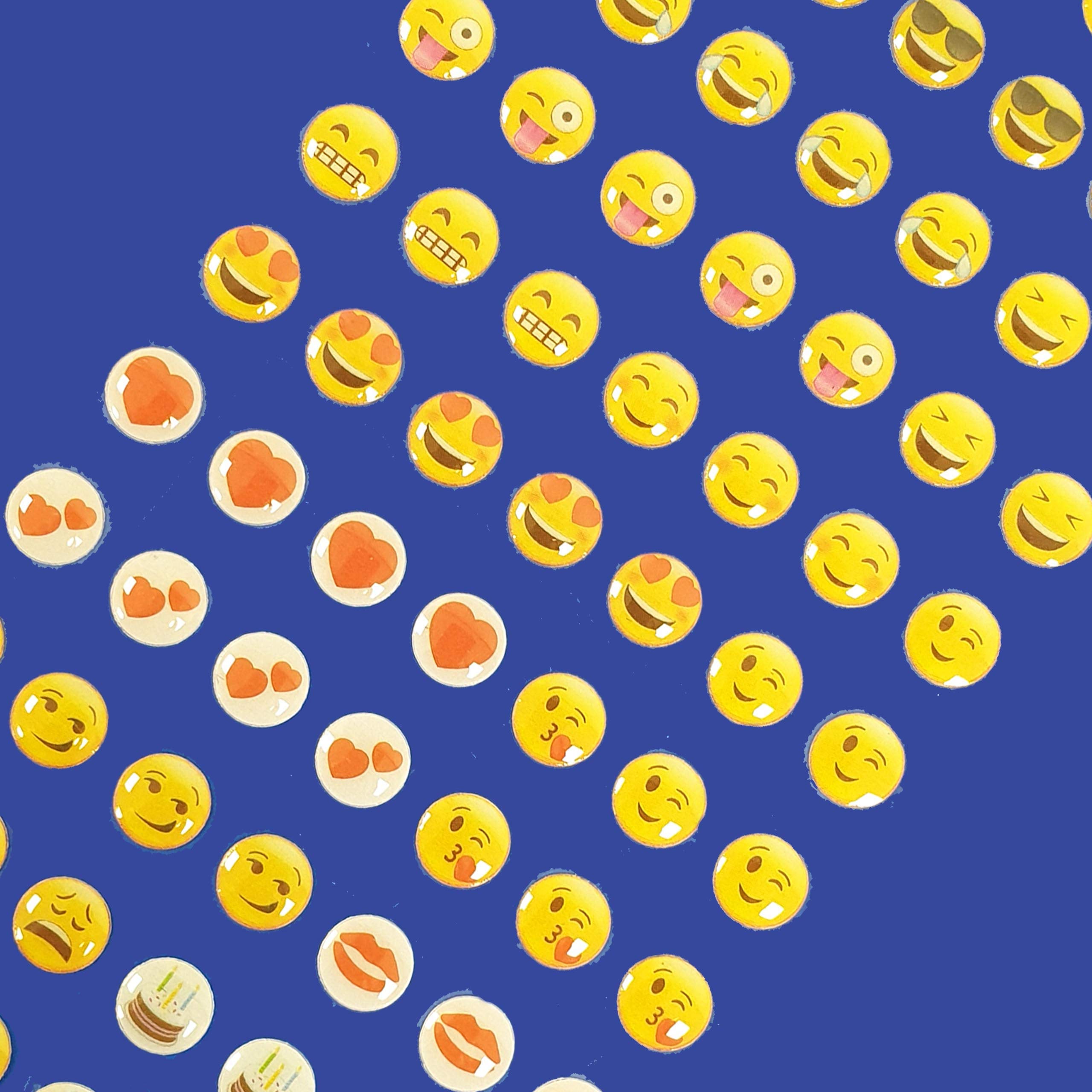 7mm Emoji Stickers - Self Adhesive Funny Face 3D Embossed Stickers, Fun Sticker Pack for Adults Children, Pack of 84