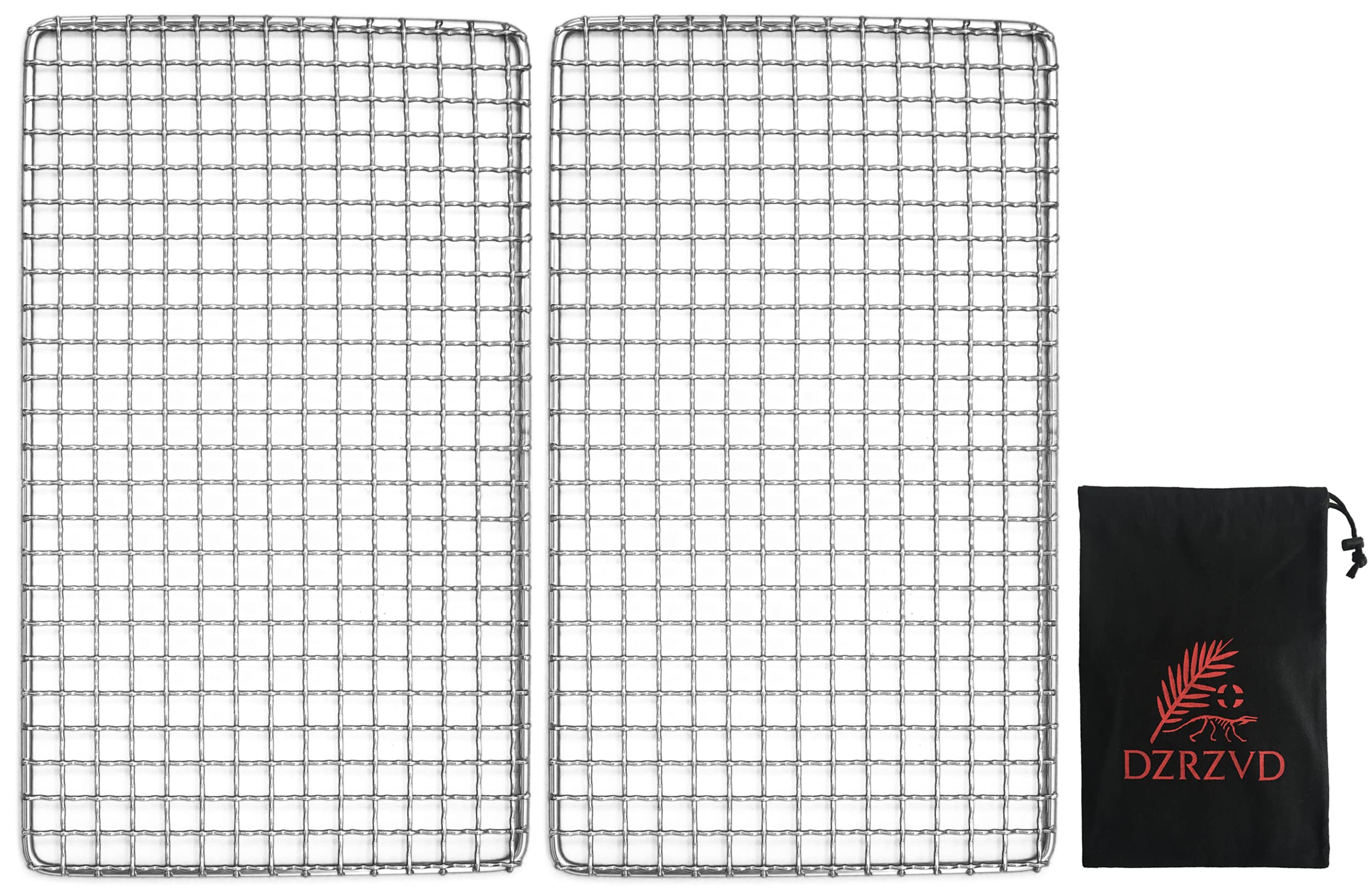 DZRZVD-The Bushcraft Backpacker's Grill Grate - Welded Stainless Steel Mesh (Camping Fire Rated)