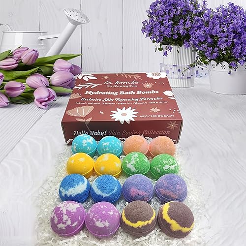 Miniatura 6 de Bombas de baño naturales para pieles sensibles. Juego de bombas de baño para mujeres y niñas. Juego de bombas de baño hidratantes de retinol para