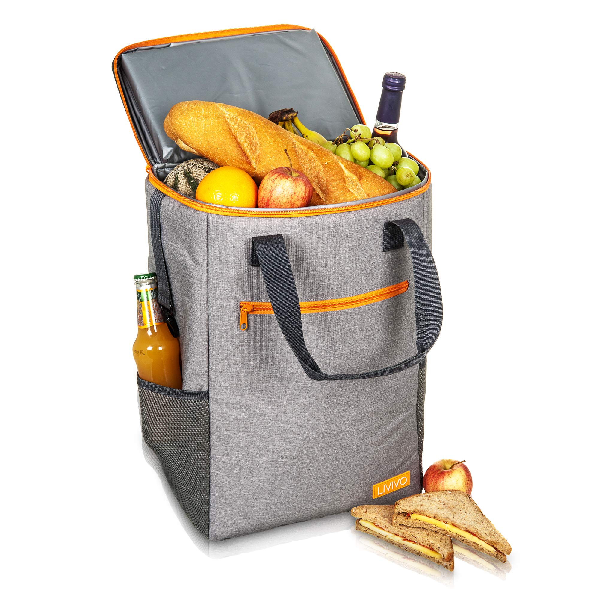 Premium 30 Litre 48 Can Lunch Cool Bag Insulated Cooler Backpack Meal Box – Ideal for Keeping Food & Drink Cooler for Long Time – Perfect for Camping Picnic BBQ Party Beach Garden Outdoor