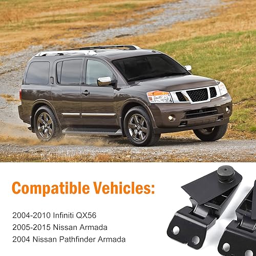 Miniatura 2 de Kits de bisagras de vidrio para puerta trasera para portón trasero compatibles con Nissian Armada 2005-2015, Infiniti QX56 2004-2010, Nissan