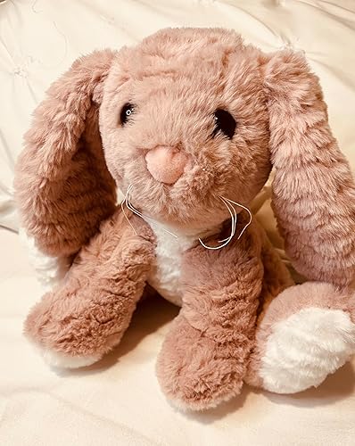 Miniatura 8 de Peluche de conejo, 10.5 pulgadas de alto, parte inferior pesada para sentarse independientemente, animal de peluche de conejo certificado de
