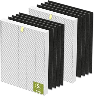C545 Replacement Filter S Compatible with Winix C545 Air Purifier, Replaces Parts 1712-0096-00 and 2522-0058-00, 2 Pack H13 True HEPA Filter + 8 Activated Carbon Filters - Amazon product rated Grade A