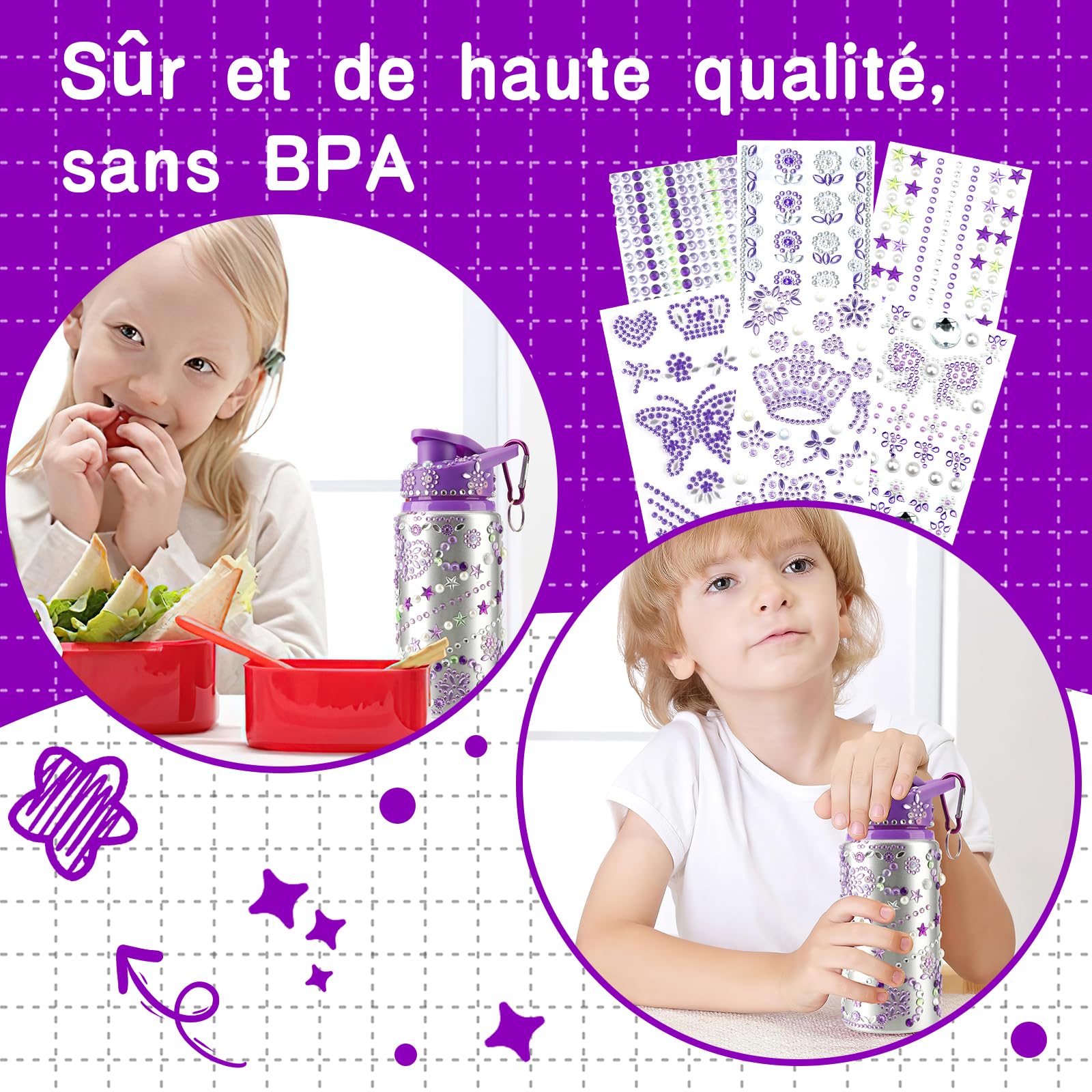 Cadeau Fille 5 6 7 8 9 10+ Ans, Sirène Bricolage Gourde Fille Enfant Cadeau Fille 5 6 7 8 9 10+ Ans, Sirène Bricolage Gourde Fille Enfant