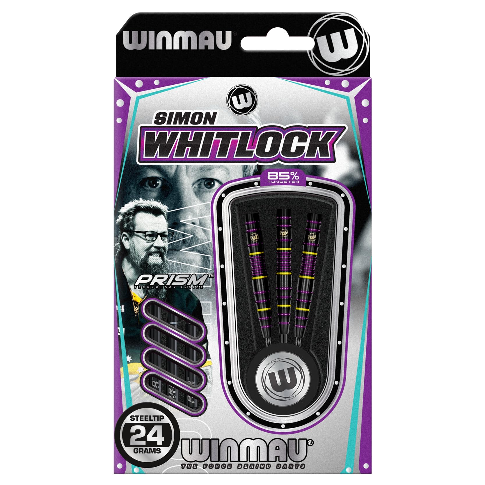 WINMAU Pro Series 85% Dart Set with Flights and Shafts Simon Whitlock