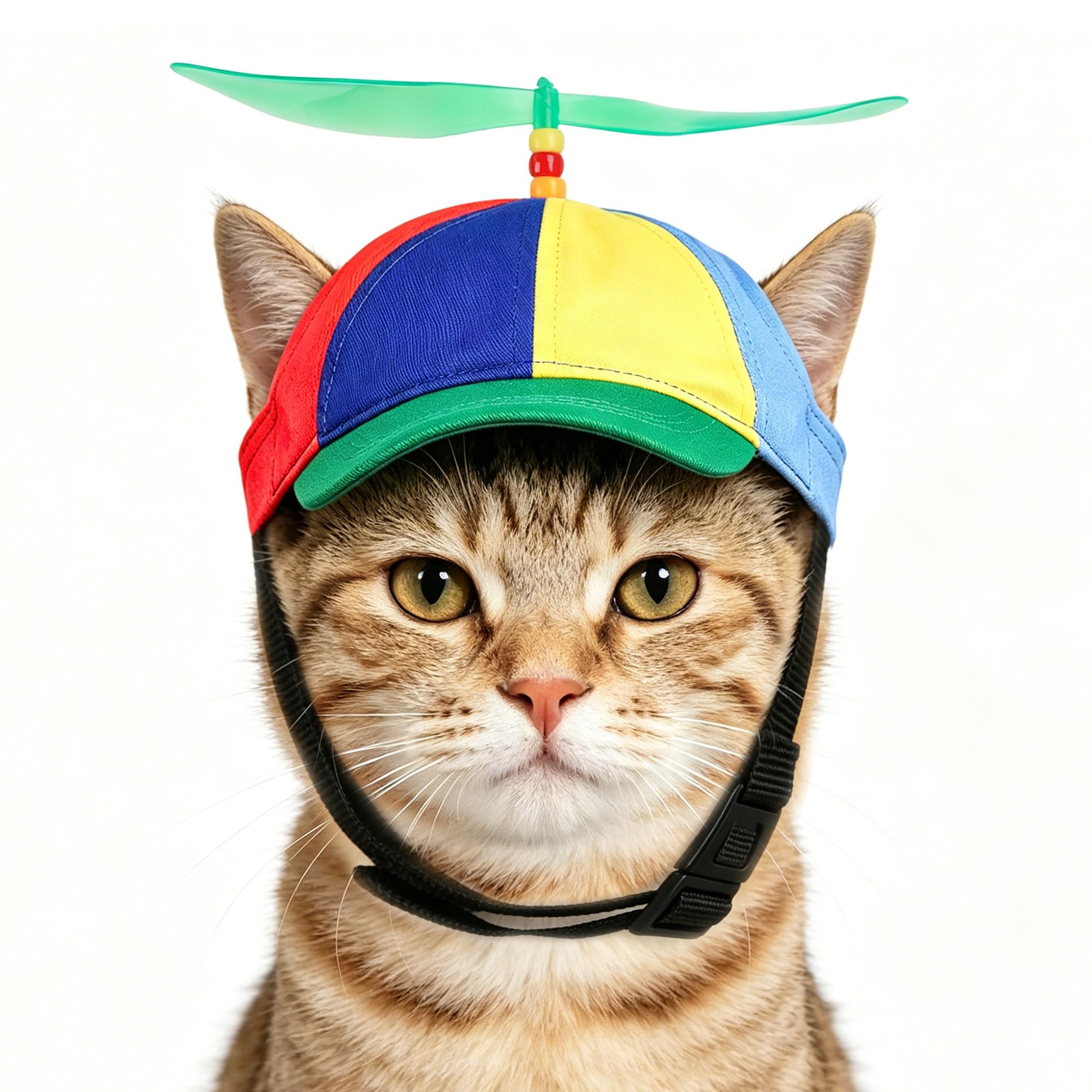 Costume mignon casquette de baseball pour animal de compagnie et chapeau d'hélice coloré
