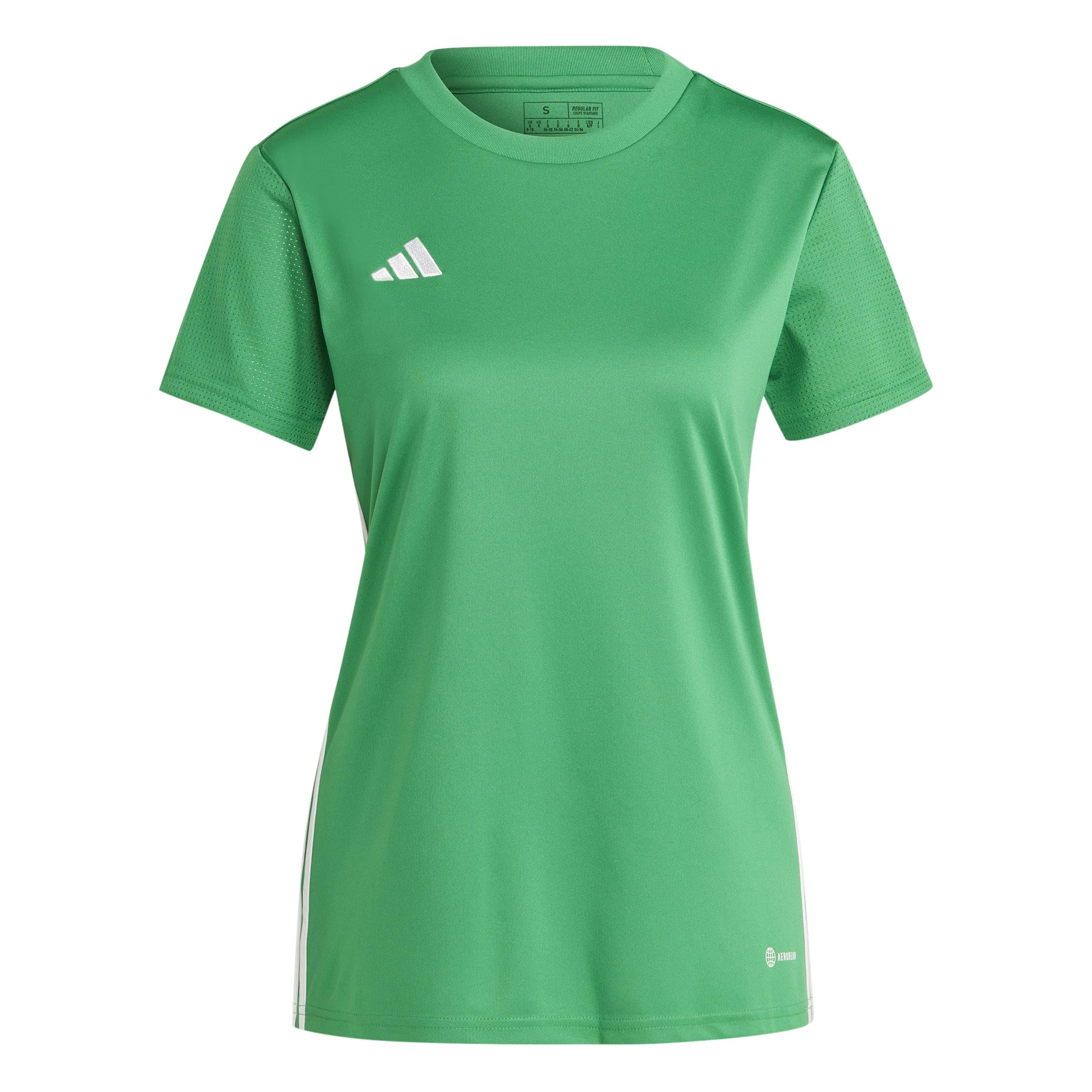 adidas Women's Tabela 23 Jersey Shirt, Team Green/White, M