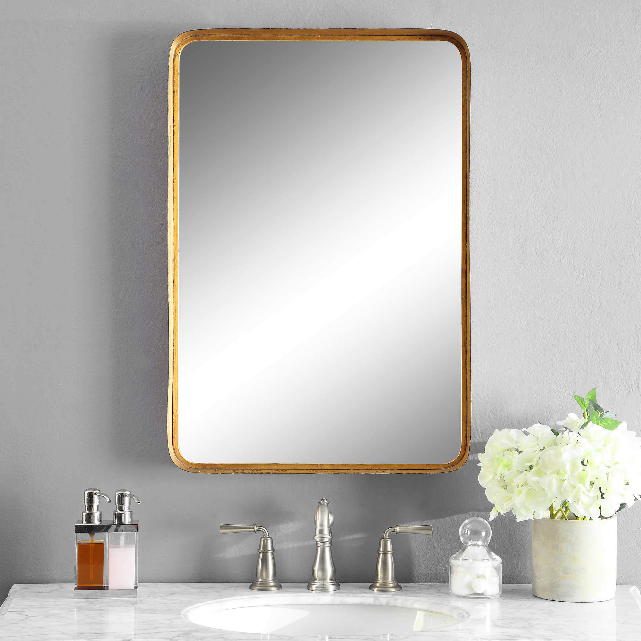Amazon.com: Uttermost Crofton Vanity Mirror in Antique Gold Finish
