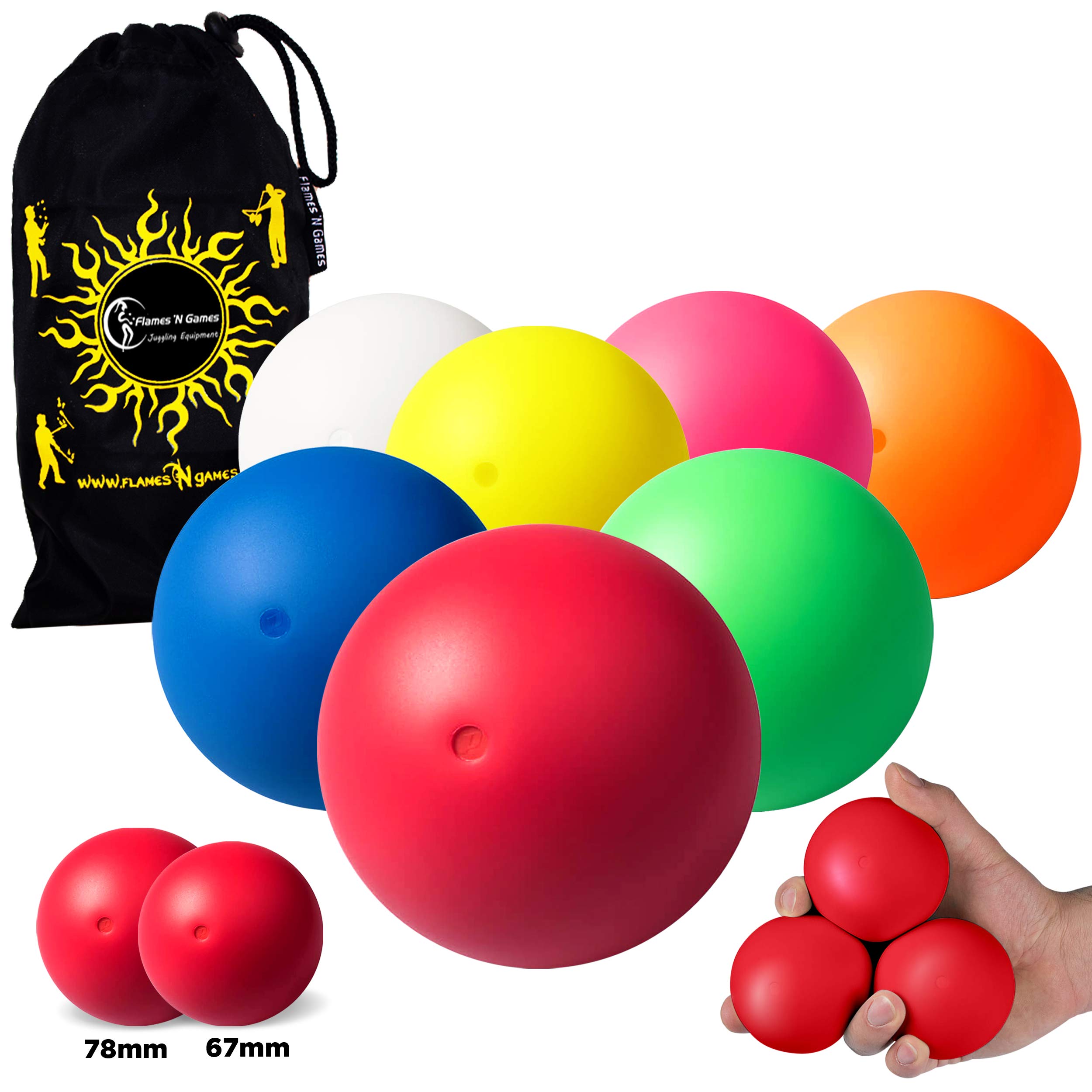 Play SRX Soft Russian Stage Balls - For Contact Juggling and Body Rolling Manipulation. Includes Flames N Games Bag!** Set includes 1 SRX Soft Russian Stage Ball in size selected** (Blue, 67mm)