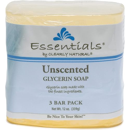 Clearly Natural Glycerine Bar Soap, Unscented, 3 Count, 4 oz each (876872362)