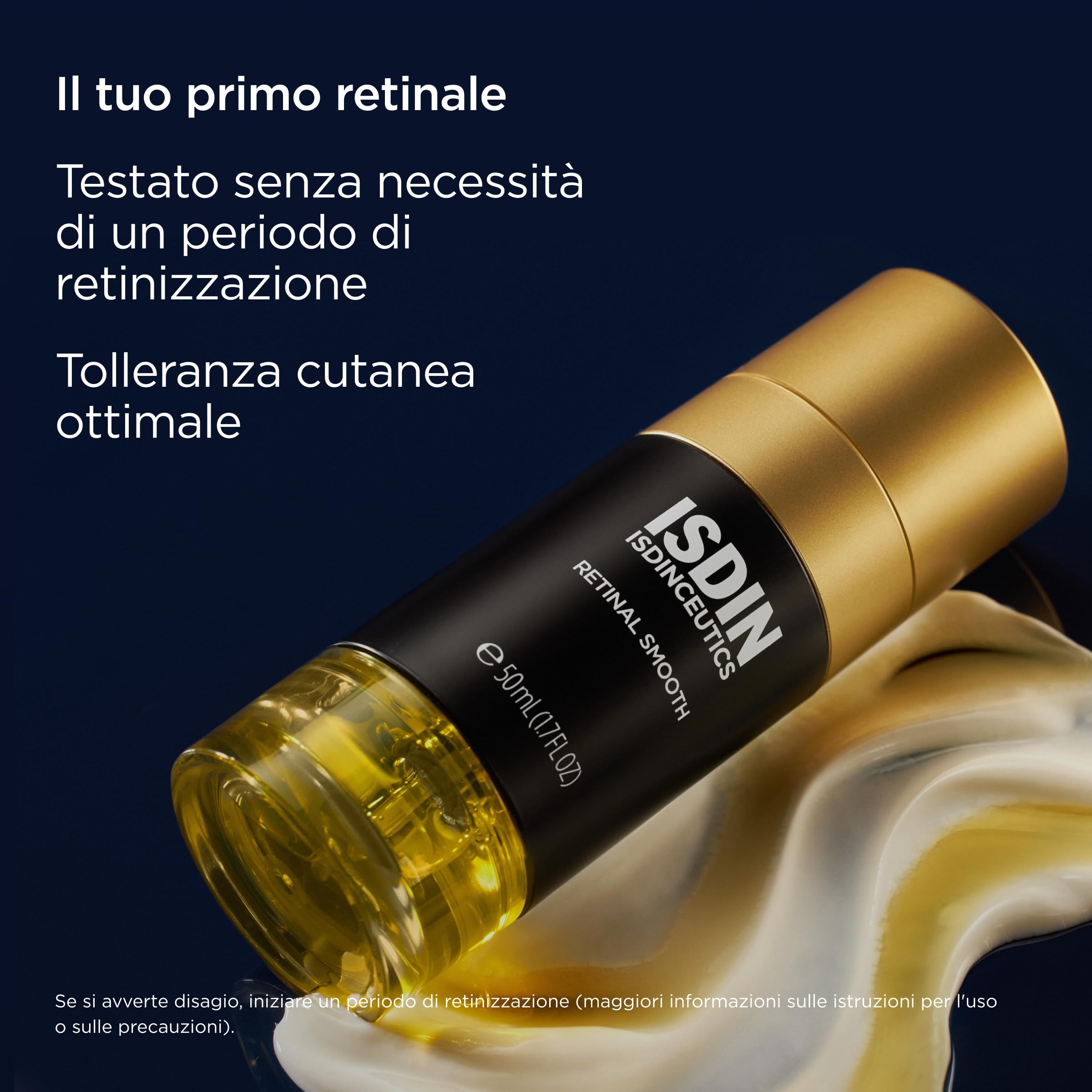 ISDIN Isdinceutics Retinal Smooth (50 ml) | Siero Viso Bifasico da Notte al Retinal per una Pelle Luminosa | Aiuta a Combattere i Primi Segni dell'Invecchiamento | Ideale per Pelli Giovani
