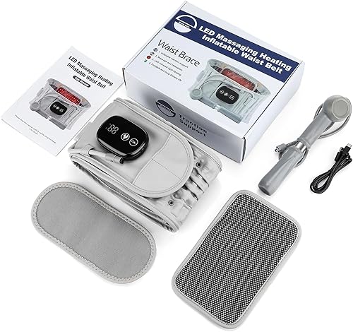 Miniatura 6 de NORTHERN BROTHERS Almohadilla térmica inalámbrica, almohadilla térmica inflable, cinturón trasero de descompresión, cinturón de soporte lumbar con