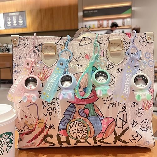 Miniatura 8 de Cute Keychain For Women With Sunset Lamp Bear Pendant Couple Kawaii Keychain Cat Car Keys Keychains